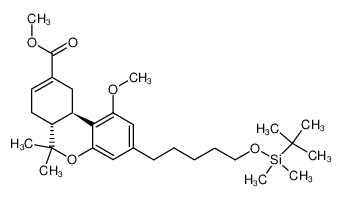 (6aR,10aR)-(-)-3-(5-tert-butyldimethylsilyloxypentyl)-9-carbomethoxy-6a,7,10,10-tetrahydro-1-methoxy-6,6-dimethyl-6H-dibenzo[b,d]pyran CAS:197178-47-5 manufacturer & supplier