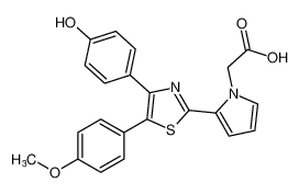 2-(2-(4-(4-hydroxyphenyl)-5-(4-methoxyphenyl)thiazol-2-yl)-1H-pyrrol-1-yl)acetic acid CAS:197228-80-1 manufacturer & supplier