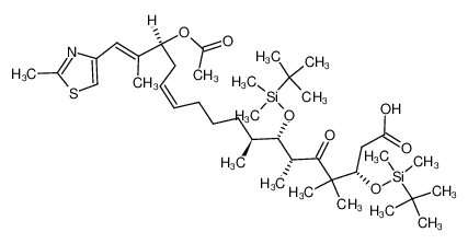 (12Z,16E)-(3S,6R,7S,8S,15S)-15-Acetoxy-3,7-bis-(tert-butyl-dimethyl-silanyloxy)-4,4,6,8,16-pentamethyl-17-(2-methyl-thiazol-4-yl)-5-oxo-heptadeca-12,16-dienoic acid CAS:197233-31-1 manufacturer & supplier