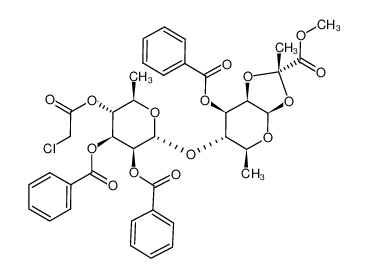 4-O-(4-O-Chloroacetyl-2,3-di-O-benzoyl-α-D-rhamnopyranosyl)-3-O-benzoyl-1,2-O-[1-(exo-methoxycarbonyl)ethylidene]-β-L-rhamnopyranose CAS:197246-72-3 manufacturer & supplier