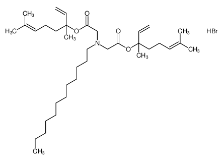 bis(3,7-dimethylocta-1,6-dien-3-yl) 2,2'-(dodecylazanediyl)diacetate hydrobromide CAS:197295-60-6 manufacturer & supplier