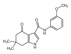 N-(3-methoxyphenyl)-4-oxo-6,6-dimethyl-4,5,6,7-tetrahydro-1H-indole-3-carboxamide CAS:197300-36-0 manufacturer & supplier