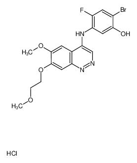 2-bromo-4-fluoro-5-((6-methoxy-7-(2-methoxyethoxy)cinnolin-4-yl)amino)phenol hydrochloride CAS:197359-12-9 manufacturer & supplier