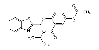 isopropyl 5-acetamido-2-(benzo[d]thiazol-2-ylmethoxy)benzoate CAS:197360-28-4 manufacturer & supplier