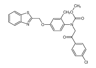 Carbamic acid,[4-(2-benzothiazolylmethoxy)-2-methylphenyl][2-(4-chlorophenyl)-2-oxoethyl]-, methyl ester CAS:197367-38-7 manufacturer & supplier