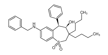 rel-(4R,5R)-7-(benzylamino)-3,3-dibutyl-4-hydroxy-5-phenyl-2,3,4,5-tetrahydrobenzo[b]thiepine 1,1-dioxide CAS:197373-25-4 manufacturer & supplier