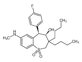 rel-(4R,5R)-3,3-dibutyl-5-(4-fluorophenyl)-4-hydroxy-7-(methylamino)-2,3,4,5-tetrahydrobenzo[b]thiepine 1,1-dioxide CAS:197375-08-9 manufacturer & supplier