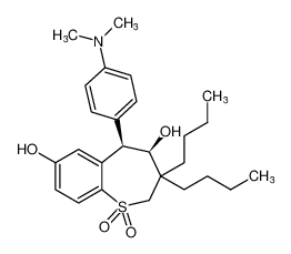 rel-(4R,5R)-3,3-dibutyl-5-(4-(dimethylamino)phenyl)-4,7-dihydroxy-2,3,4,5-tetrahydrobenzo[b]thiepine 1,1-dioxide CAS:197375-66-9 manufacturer & supplier