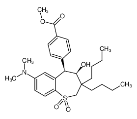 rel-methyl 4-((4R,5R)-3,3-dibutyl-7-(dimethylamino)-4-hydroxy-1,1-dioxido-2,3,4,5-tetrahydrobenzo[b]thiepin-5-yl)benzoate CAS:197376-11-7 manufacturer & supplier