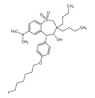 rel-(4R,5R)-3,3-dibutyl-7-(dimethylamino)-4-hydroxy-5-(4-((6-iodohexyl)oxy)phenyl)-2,3,4,5-tetrahydrobenzo[b]thiepine 1,1-dioxide CAS:197377-00-7 manufacturer & supplier