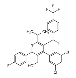 3-Pyridinemethanol,4-(3,5-dichlorophenyl)-2-(4-fluorophenyl)-5-[fluoro[4-(trifluoromethyl)phenyl]methyl]-6-(1-methylethyl)- CAS:197435-75-9 manufacturer & supplier