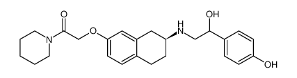 2-(((7S)-7-((2-hydroxy-2-(4-hydroxyphenyl)ethyl)amino)-5,6,7,8-tetrahydronaphthalen-2-yl)oxy)-1-(piperidin-1-yl)ethan-1-one CAS:197436-85-4 manufacturer & supplier