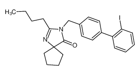 2-Butyl-3-(2'-iodo-biphenyl-4-ylmethyl)-1,3-diaza-spiro[4.4]non-1-en-4-one CAS:197440-06-5 manufacturer & supplier