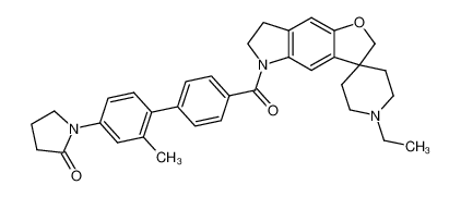 1'-Ethyl-5-[2'-methyl-4'-(2-oxopyrrolidin-1-yl)biphenyl-4-carbonyl]-2,3,6,7-tetrahydrospiro[furo[2,3-f]indole-3,4'-piperidine] CAS:197449-78-8 manufacturer & supplier