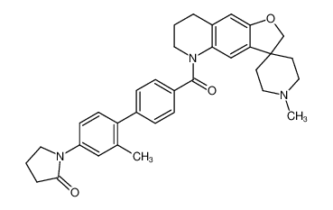 2,3,5,6,7,8-hexahydro-1'-methyl-5-[2'-methyl-4'-(2-oxopyrrolidin-1-yl)biphenyl-4-carbonyl]spiro[furo[2,3-g]quinoline-3,4'-piperidine] CAS:197449-86-8 manufacturer & supplier