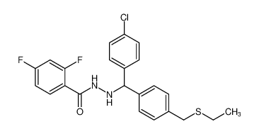 N'-((4-chlorophenyl)(4-((ethylthio)methyl)phenyl)methyl)-2,4-difluorobenzohydrazide CAS:197453-59-1 manufacturer & supplier