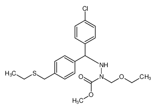 methyl 2-((4-chlorophenyl)(4-((ethylthio)methyl)phenyl)methyl)-1-(ethoxymethyl)hydrazine-1-carboxylate CAS:197453-86-4 manufacturer & supplier