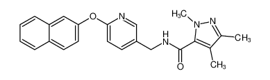 1,3,4-trimethyl-N-((6-(naphthalen-2-yloxy)pyridin-3-yl)methyl)-1H-pyrazole-5-carboxamide CAS:197458-85-8 manufacturer & supplier