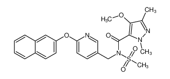 4-methoxy-1,3-dimethyl-N-(methylsulfonyl)-N-((6-(naphthalen-2-yloxy)pyridin-3-yl)methyl)-1H-pyrazole-5-carboxamide CAS:197459-28-2 manufacturer & supplier