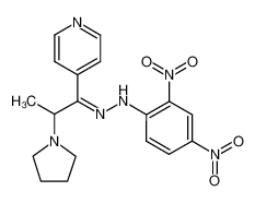 4-(1-(2-(2,4-dinitrophenyl)hydrazineylidene)-2-(pyrrolidin-1-yl)propyl)pyridine CAS:19749-16-7 manufacturer & supplier