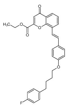 ethyl 8-[(E)-2-[4-[4-(4-fluorophenyl)butoxy]phenyl]-ethen-1-yl]-4-oxo-4H-1-benzopyran-2-carboxylate CAS:197507-16-7 manufacturer & supplier