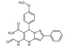 5-formamido-7-(4-methoxyphenyl)-2-phenyl-4,7-dihydropyrazolo[1,5-a]pyrimidine-6-carboxamide CAS:197510-85-3 manufacturer & supplier