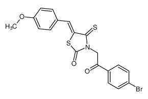 (Z)-3-(2-(4-bromophenyl)-2-oxoethyl)-5-(4-methoxybenzylidene)-4-thioxothiazolidin-2-one CAS:197515-32-5 manufacturer & supplier