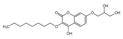 7-(2,3-dihydroxypropoxy)-4-hydroxy-3-(octyloxy)-2H-chromen-2-one CAS:197520-12-0 manufacturer & supplier