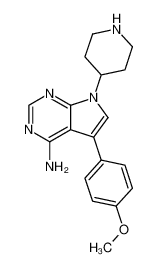 5-(4-Methoxy-phenyl)-7-piperidin-4-yl-7H-pyrrolo[2,3-d]pyrimidin-4-yl-amine CAS:197525-49-8 manufacturer & supplier