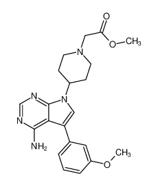 methyl 2-(4-(4-amino-5-(3-methoxyphenyl)-7H-pyrrolo[2,3-d]pyrimidin-7-yl)piperidin-1-yl)acetate CAS:197525-54-5 manufacturer & supplier