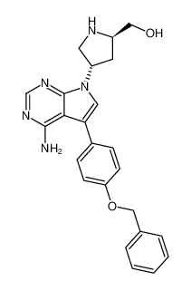 2-Pyrrolidinemethanol,4-[4-amino-5-[4-(phenylmethoxy)phenyl]-7H-pyrrolo[2,3-d]pyrimidin-7-yl]-, (2R-trans)- CAS:197525-68-1 manufacturer & supplier