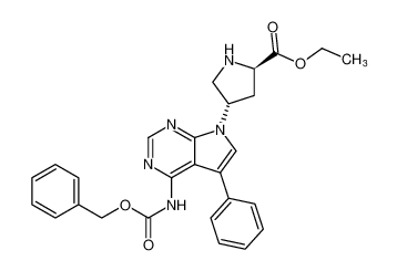 ethyl (2R,4S)-4-(4-(((benzyloxy)carbonyl)amino)-5-phenyl-7H-pyrrolo[2,3-d]pyrimidin-7-yl)pyrrolidine-2-carboxylate CAS:197525-70-5 manufacturer & supplier