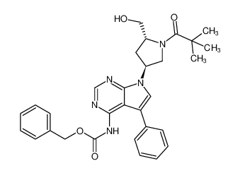 benzyl (7-((3S,5R)-5-(hydroxymethyl)-1-pivaloylpyrrolidin-3-yl)-5-phenyl-7H-pyrrolo[2,3-d]pyrimidin-4-yl)carbamate CAS:197525-72-7 manufacturer & supplier