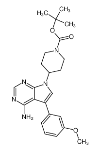 4-[4-amino-5-(3-methoxy-phenyl)-pyrrolo[2,3-d]pyrimidin-7-yl]-piperidine-1-carboxylic acid tert-butyl ester CAS:197525-87-4 manufacturer & supplier