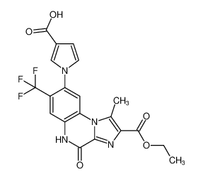 1-(2-(ethoxycarbonyl)-1-methyl-4-oxo-7-(trifluoromethyl)-4,5-dihydroimidazo[1,2-a]quinoxalin-8-yl)-1H-pyrrole-3-carboxylic acid CAS:197574-28-0 manufacturer & supplier