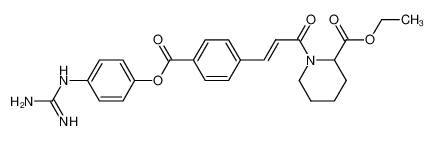 ethyl 1-(3-(4-((4-guanidinophenoxy)carbonyl)phenyl)acryloyl)piperidine-2-carboxylate CAS:197574-59-7 manufacturer & supplier