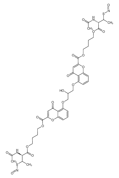 bis(4-(((2S)-2-acetamido-3-(nitrosothio)butanoyl)oxy)butyl) 5,5'-((2-hydroxypropane-1,3-diyl)bis(oxy))bis(4-oxo-4H-chromene-2-carboxylate) CAS:197576-30-0 manufacturer & supplier