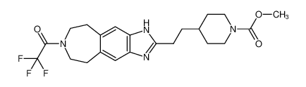 methyl 4-(2-(7-(2,2,2-trifluoroacetyl)-1,5,6,7,8,9-hexahydroimidazo[4',5':4,5]benzo[1,2-d]azepin-2-yl)ethyl)piperidine-1-carboxylate CAS:197585-35-6 manufacturer & supplier