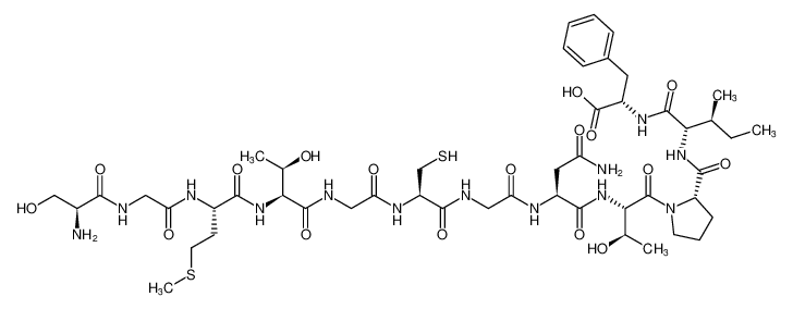 L-serylglycyl-L-methionyl-L-threonylglycyl-L-cysteinylglycyl-L-asparaginyl-L-threonyl-L-prolyl-L-isoleucyl-L-phenylalanine CAS:197589-55-2 manufacturer & supplier