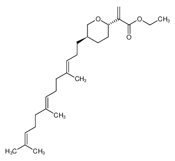 Ethyl (2S,5R,3'E,7'E)-α-methylene-5-(4',8',12'-trimethyltrideca-3',7',11'-trienyl)tetrahydropyran-2-ylacetate CAS:197590-12-8 manufacturer & supplier