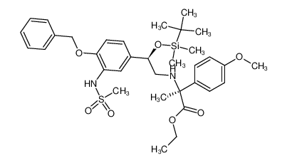 (S)-2-[(R)-2-(4-Benzyloxy-3-methanesulfonylamino-phenyl)-2-(tert-butyl-dimethyl-silanyloxy)-ethylamino]-2-(4-methoxy-phenyl)-propionic acid ethyl ester CAS:197644-03-4 manufacturer & supplier