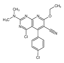 4-Chloro-5-(4-chloro-phenyl)-2-dimethylamino-7-ethoxy-pyrido[2,3-d]pyrimidine-6-carbonitrile CAS:197646-02-9 manufacturer & supplier