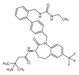 Butanamide,3-amino-N-[1-[[2'-[[[(ethylamino)carbonyl]amino]methyl][1,1'-biphenyl]-4-yl]methyl]-2,3,4,5-tetrahydro-2-oxo-7-(trifluoromethyl)-1H-1-benzazepin-3-yl]-3-methyl-, (R)- CAS:197651-42-6 manufacturer & supplier