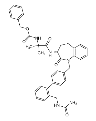 {1-Methyl-1-[(R)-2-oxo-1-(2'-ureidomethyl-biphenyl-4-ylmethyl)-2,3,4,5-tetrahydro-1H-benzo[b]azepin-3-ylcarbamoyl]-ethyl}-carbamic acid benzyl ester CAS:197652-17-8 manufacturer & supplier