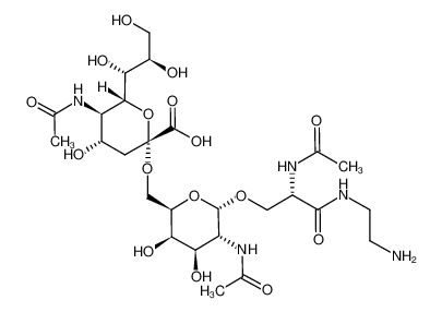 O-(5-acetamido-3,5-dideoxy-D-glycero-α-D-galacto-2-nonulopyranosylonic acid-(2-)6)-O-(2-acetamido-2-deoxy-α-D-galactopyranosyl)-(1-)3)-L-serine-aminoethylamide CAS:197663-29-9 manufacturer & supplier