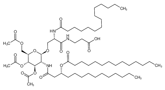 N-tetradecanoyl-O-(3,4,6-tri-O-acetyl-2-deoxy-2-((R)-3-tetradecanoyloxytetradecanoylamino)-β-D-glucopyranosyl)-L-seryl-β-alanine CAS:197663-32-4 manufacturer & supplier