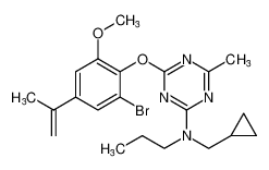 4-(2-bromo-6-methoxy-4-(prop-1-en-2-yl)phenoxy)-N-(cyclopropylmethyl)-6-methyl-N-propyl-1,3,5-triazin-2-amine CAS:197703-17-6 manufacturer & supplier