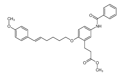 methyl-3-{2-[6-(4-methoxyphenyl)-(5E)-hexenyloxy]-5-benzoylaminophenyl}propanoate CAS:197707-74-7 manufacturer & supplier