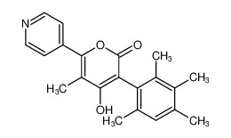 4-hydroxy-5-methyl-6-(pyridin-4-yl)-3-(2,3,4,6-tetramethylphenyl)-2H-pyran-2-one CAS:197710-91-1 manufacturer & supplier