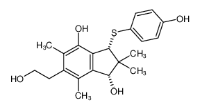 (1R,3R)-6-(2-hydroxyethyl)-3-((4-hydroxyphenyl)thio)-2,2,5,7-tetramethyl-2,3-dihydro-1H-indene-1,4-diol CAS:197717-67-2 manufacturer & supplier